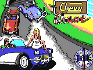 Chevy Chase title screen for Commodore 64